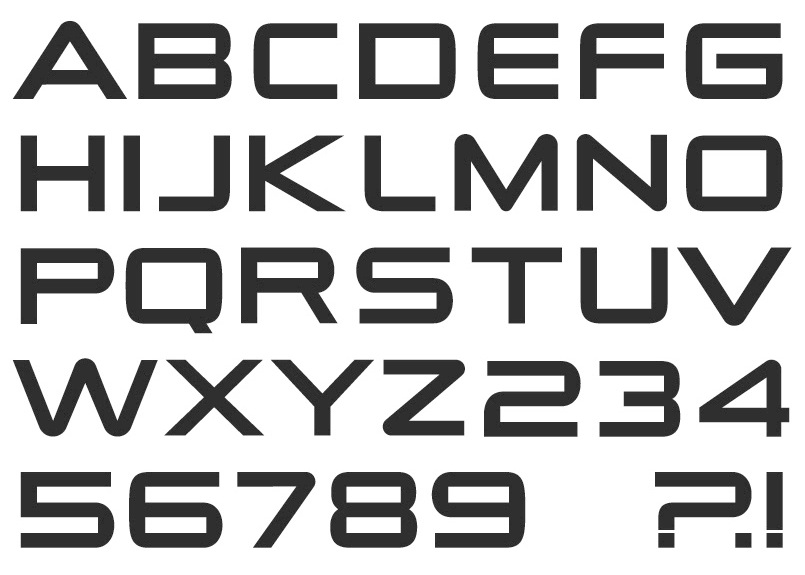 free race car number fonts